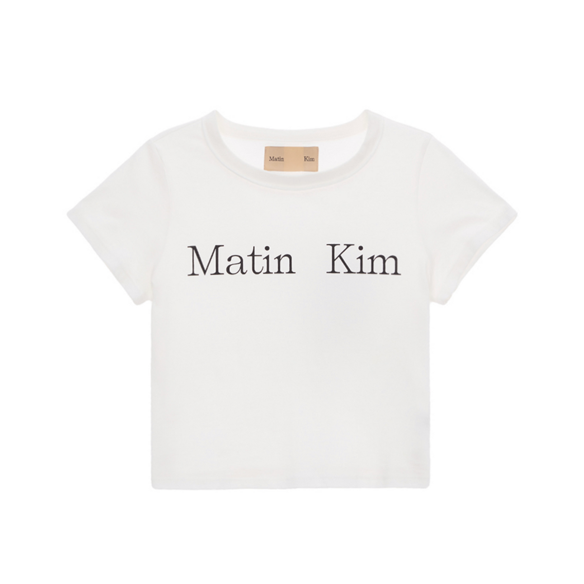 Matin Kim] MATIN KIM LOGO SILKET CROP TOP (2colours) – Ohue