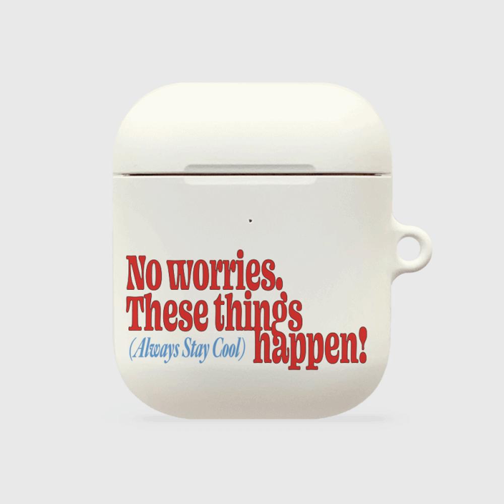 [THENINEMALL] Vintage No Worries AirPods Hard Case