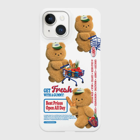 [THENINEMALL] Pattern Gummys Fresh Market Hard Phone Case (2 types)