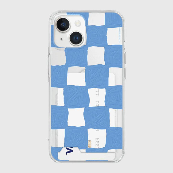 [THENINEMALL] Painting Checkerboard Clear Phone Case (3 types)