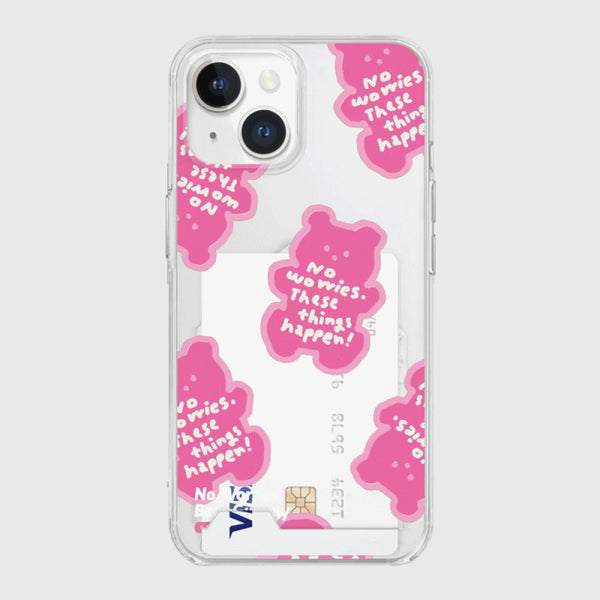 [THENINEMALL] Painting No Worries Bear Clear Phone Case (3 types)