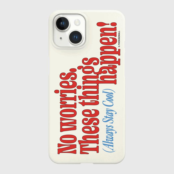 [THENINEMALL] Vintage No Worries Hard Phone Case (2 types)