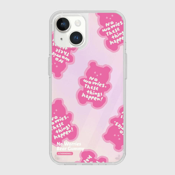 [THENINEMALL] Painting No Worries Bear Mirror Phone Case