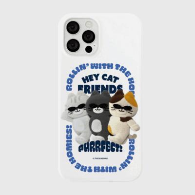 [THENINEMALL] Sunglasses Hey Cat Hard Phone Case (2 types)