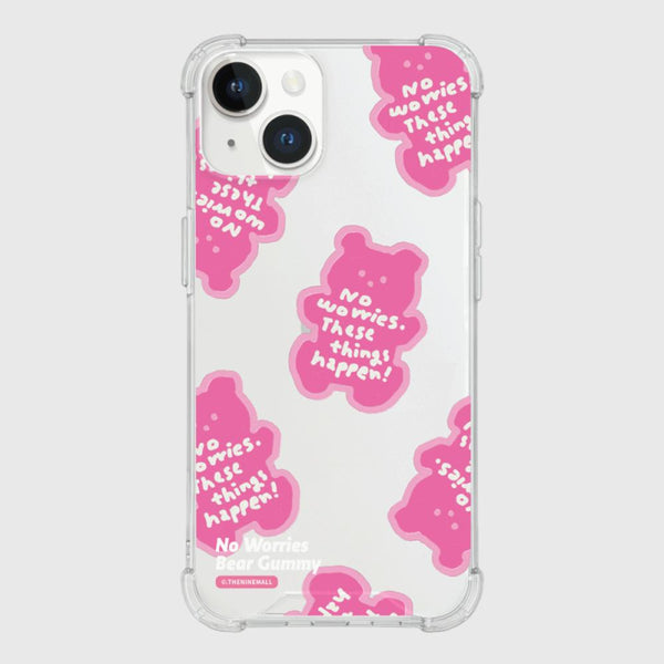 [THENINEMALL] Painting No Worries Bear Clear Phone Case (3 types)