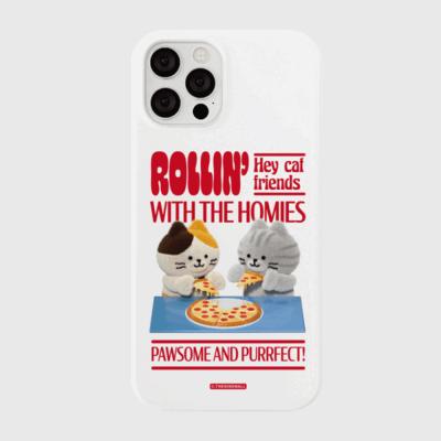 [THENINEMALL] Pizza Together Hard Phone Case (2 types)