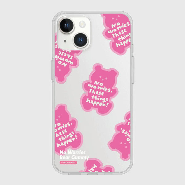 [THENINEMALL] Painting No Worries Bear Clear Phone Case (3 types)