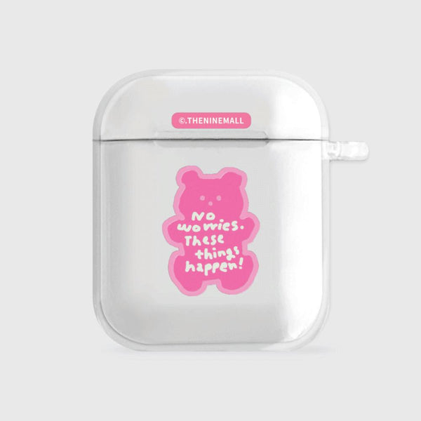 [THENINEMALL] Painting No Worries Bear AirPods Clear Case