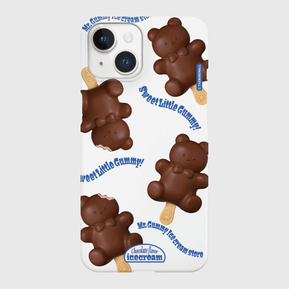 [THENINEMALL] Pattern Ice Cream Gummy Hard Phone Case (2 types)