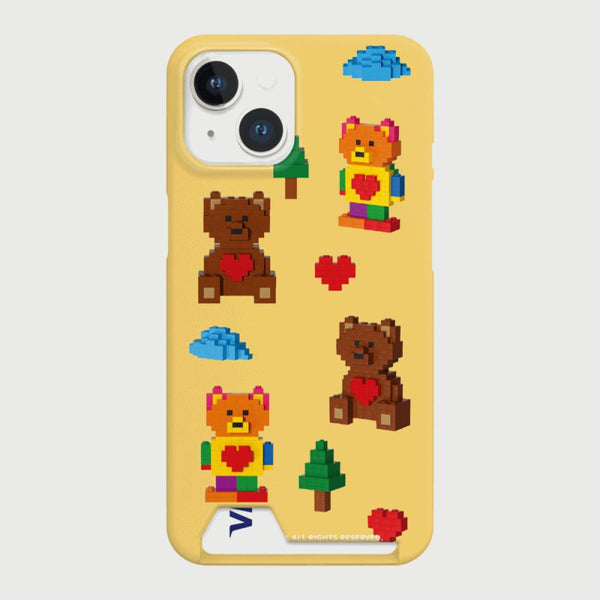 [THENINEMALL] Pattern Cube Gummy Hard Phone Case (2 types)