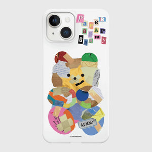 [THENINEMALL] Paper Gummy Hard Phone Case (2 types)