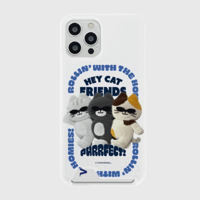 [THENINEMALL] Sunglasses Hey Cat Hard Phone Case (2 types)