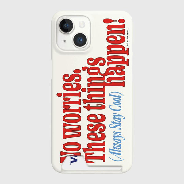 [THENINEMALL] Vintage No Worries Hard Phone Case (2 types)