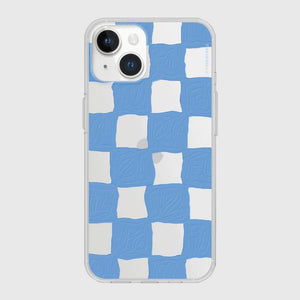 [THENINEMALL] Painting Checkerboard Clear Phone Case (3 types)