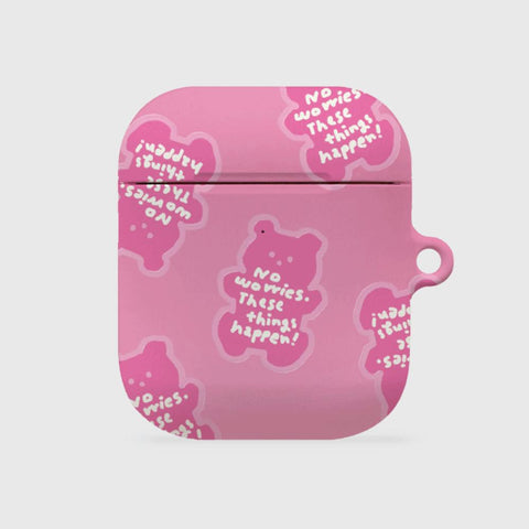 [THENINEMALL] Painting No Worries Bear AirPods Hard Case