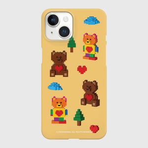 [THENINEMALL] Pattern Cube Gummy Hard Phone Case (2 types)