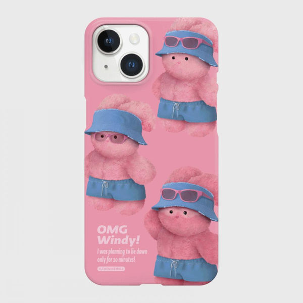 [THENINEMALL] Pattern Windy Hard Phone Case (2 types)