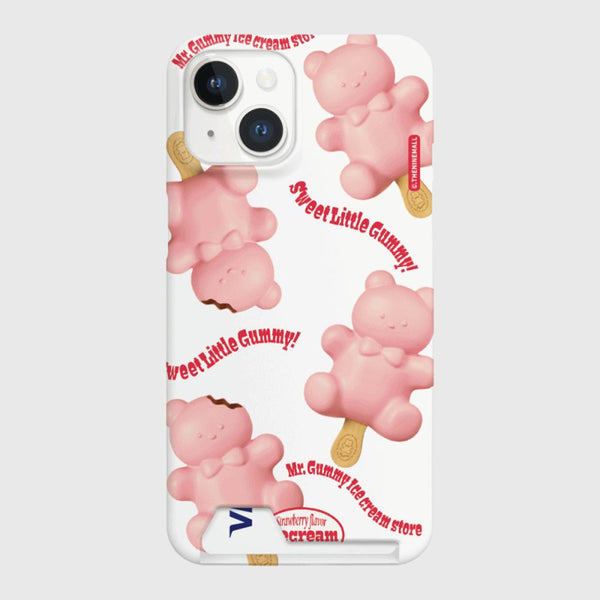 [THENINEMALL] Pattern Ice Cream Gummy Hard Phone Case (2 types)