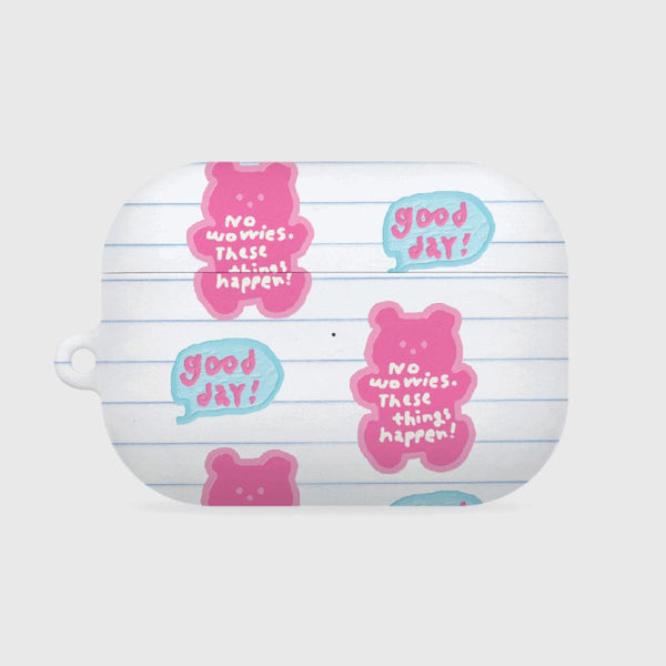 [THENINEMALL] Pattern Good Day Bear AirPods Hard Case