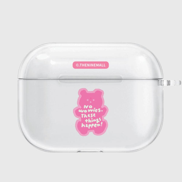 [THENINEMALL] Painting No Worries Bear AirPods Clear Case