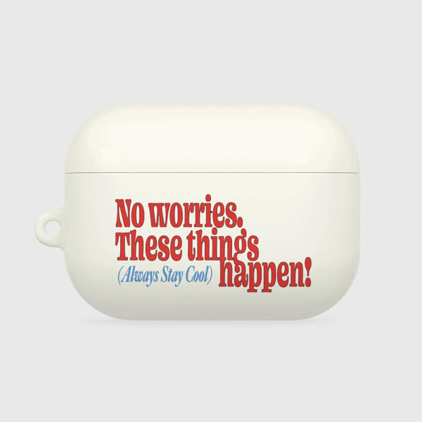 [THENINEMALL] Vintage No Worries AirPods Hard Case
