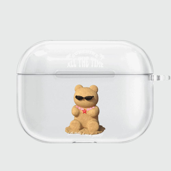 [THENINEMALL] Sand Gummy AirPods Clear Case