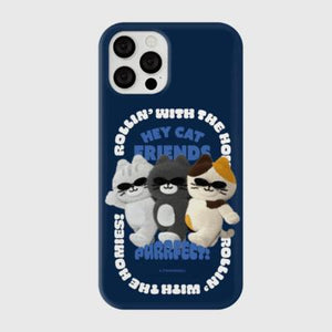 [THENINEMALL] Sunglasses Hey Cat Hard Phone Case (2 types)