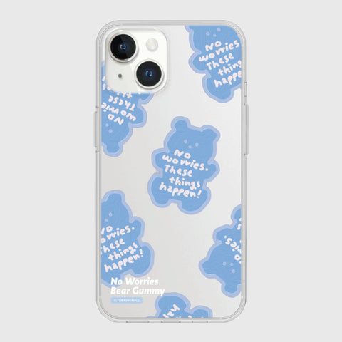 [THENINEMALL] Painting No Worries Bear Clear Phone Case (3 types)