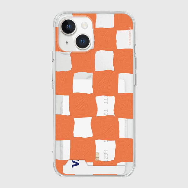 [THENINEMALL] Painting Checkerboard Clear Phone Case (3 types)