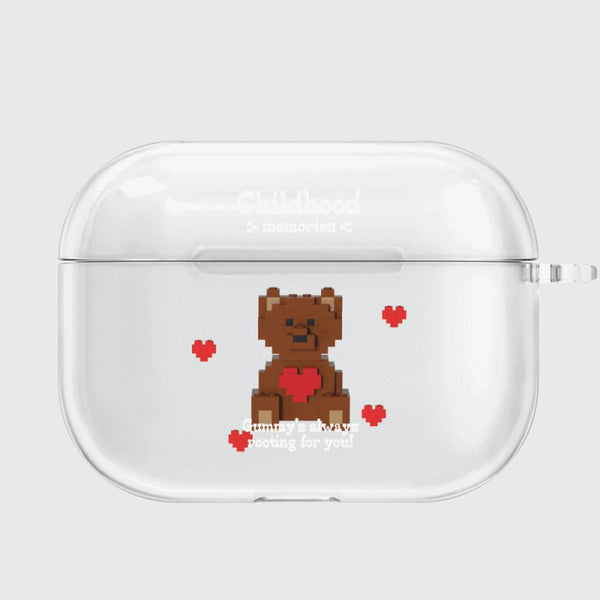 [THENINEMALL] Cube Gummy AirPods Clear Case