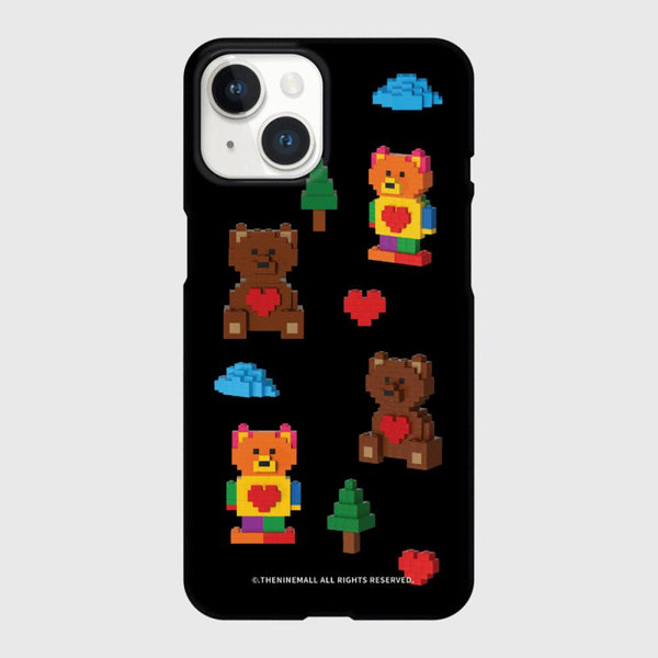 [THENINEMALL] Pattern Cube Gummy Hard Phone Case (2 types)