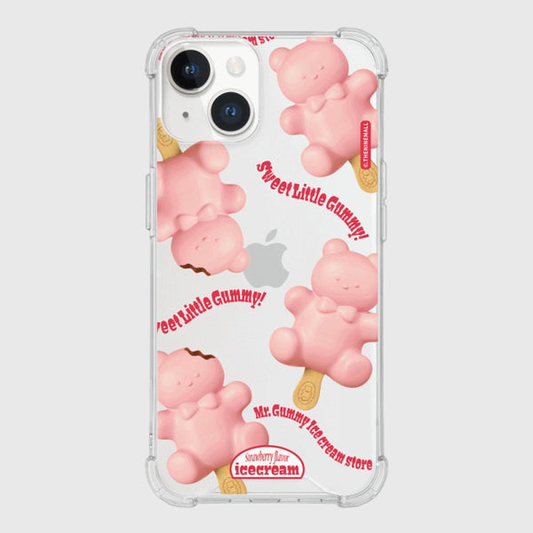 [THENINEMALL] Pattern Ice Cream Gummy Clear Phone Case (3 types)