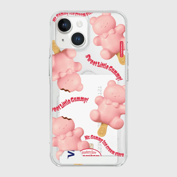 [THENINEMALL] Pattern Ice Cream Gummy Clear Phone Case (3 types)