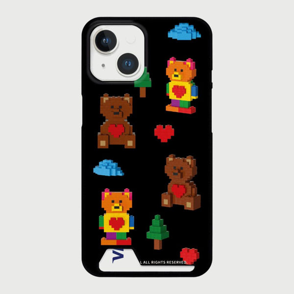 [THENINEMALL] Pattern Cube Gummy Hard Phone Case (2 types)