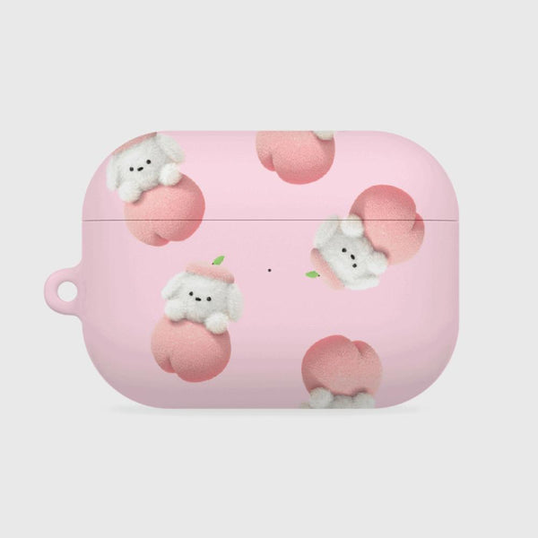 [THENINEMALL] Pattern Peach Ppokku AirPods Hard Case