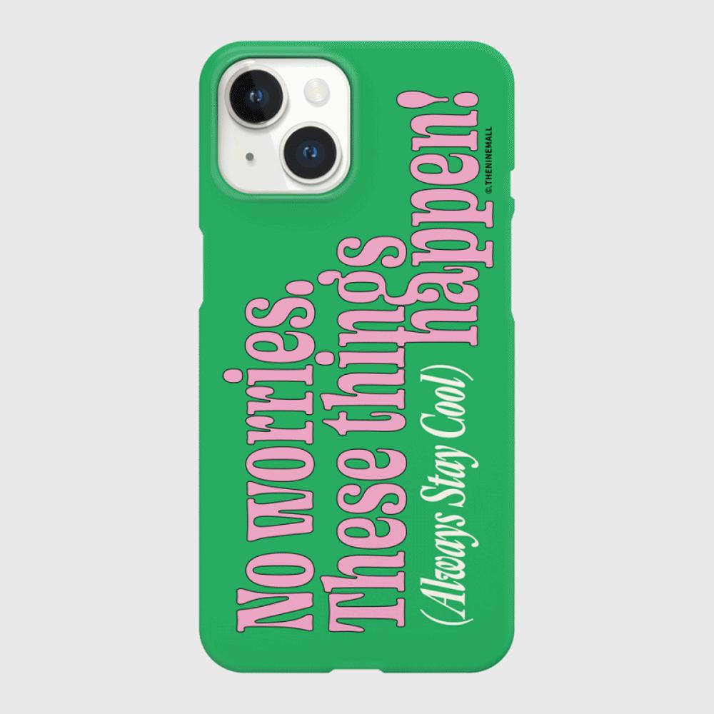 [THENINEMALL] Vintage No Worries Hard Phone Case (2 types)