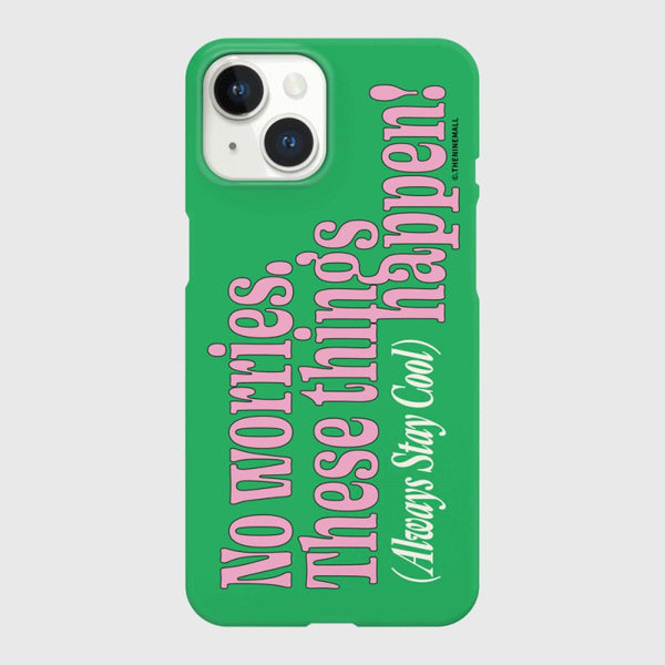 [THENINEMALL] Vintage No Worries Hard Phone Case (2 types)