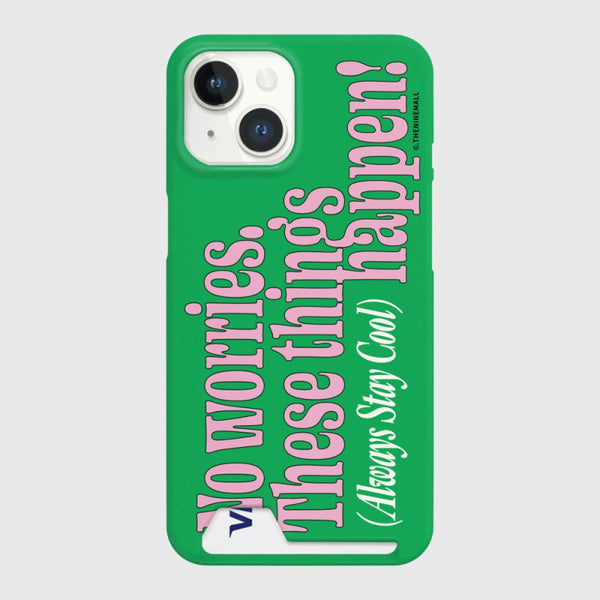 [THENINEMALL] Vintage No Worries Hard Phone Case (2 types)