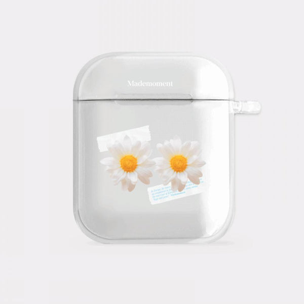 [Mademoment] Pure Daisy Design Clear AirPods Case