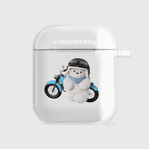 [THENINEMALL] Rider Puppy AirPods Clear Case