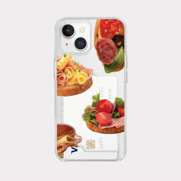 [Mademoment] Fresh Sandwich Design Clear Phone Case (3 Types)