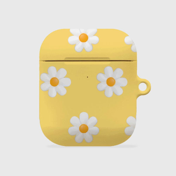 [THENINEMALL] Marguerite Flower Pattern AirPods Hard Case