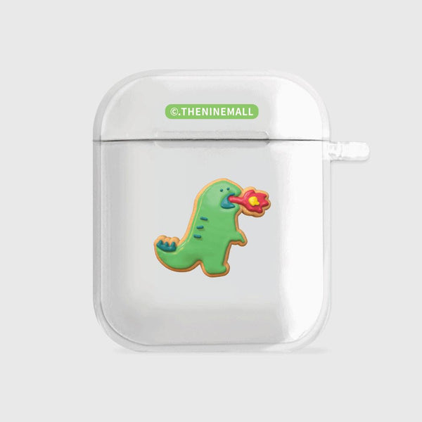 [THENINEMALL] Raptor Cookie Pattern AirPods Clear Case