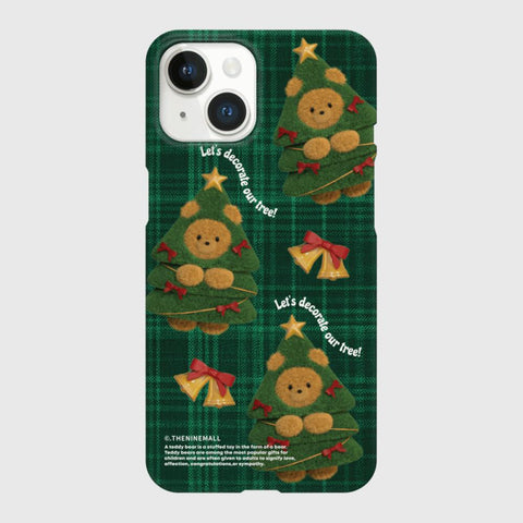 [THENINEMALL] Pattern Tree Gummy Hard Phone Case (2 types)