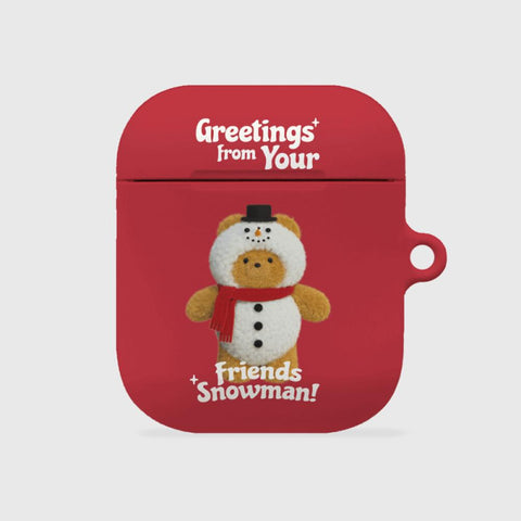 [THENINEMALL] Greetings Gummy Snowman AirPods Hard Case