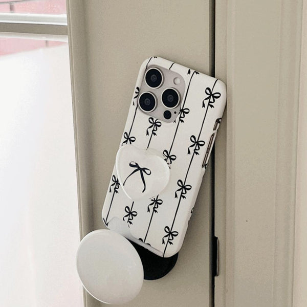 [Mademoment] Line Ribbon Pattern Design Phone Case