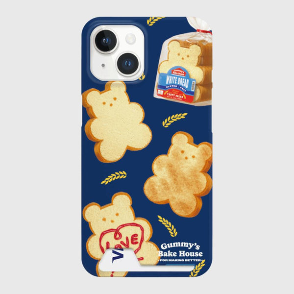 [THENINEMALL] Pattern Bread Gummy Hard Phone Case (2 types)