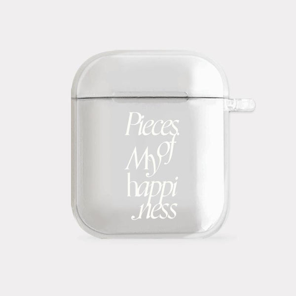 [Mademoment] Pieces Of Lettering Design Clear AirPods Case