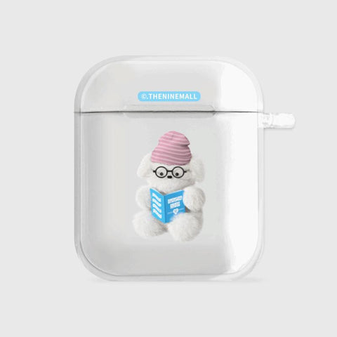 [THENINEMALL] Do Not Disturb Puppy AirPods Clear Case