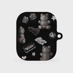 [THENINEMALL] Black Objet Sticker AirPods Hard Case